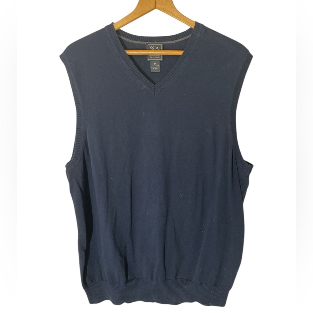 C40- JOS BankNavy Blue Sweater Vest Men’s 2X